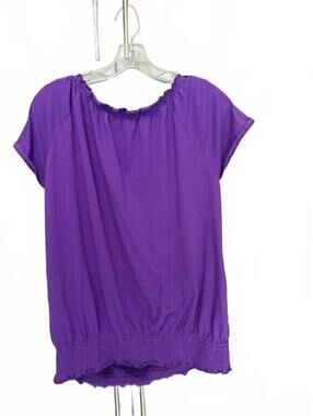 Fashion Bug Purple Short Sleeve Blouse XL